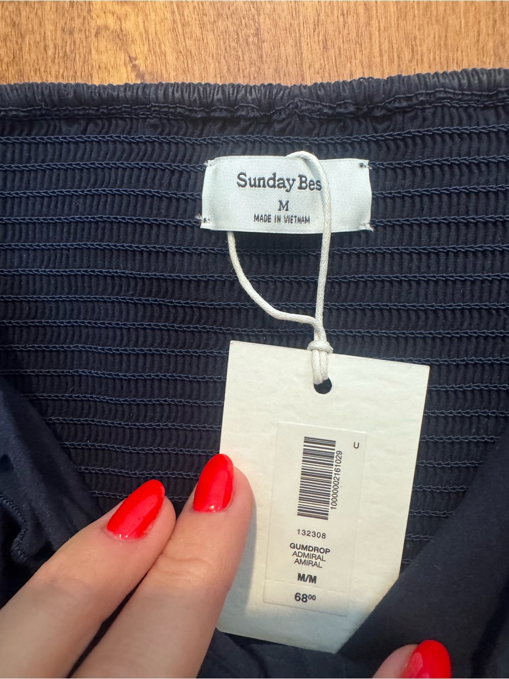 Aritzia x Sunday Best Gumdrop Peplum Top in Admiral - Picture 6 of 7